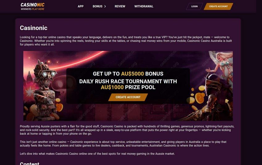 Casinonic Review - Expert & Player Scores (2026 )